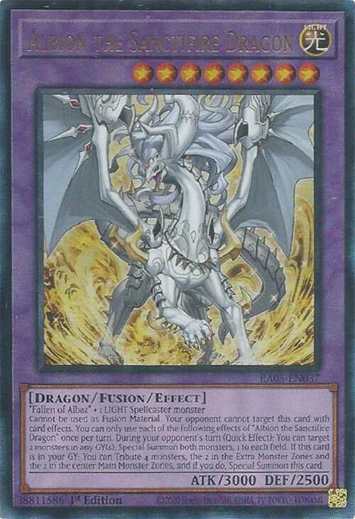 Albion the Sanctifire Dragon (PUR) - RA05-EN037 - Prismatic Ultimate Rare - 1st Edition