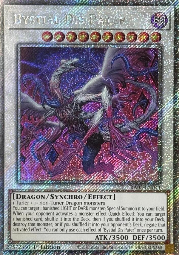 Bystial Dis Pater (Platinum Secret Rare) - RA05-EN041 - Platinum Secret Rare - 1st Edition