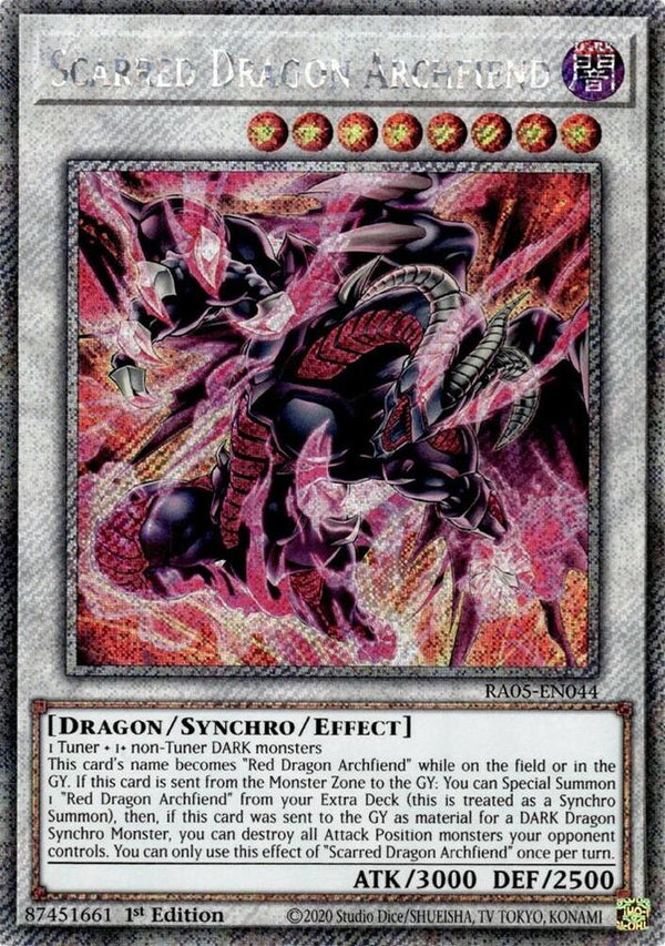 Scarred Dragon Archfiend (Platinum Secret Rare) - RA05-EN044 - Platinum Secret Rare - 1st Edition