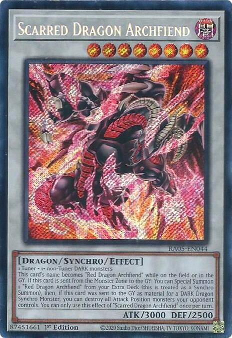 Scarred Dragon Archfiend (Secret Rare) - RA05-EN044 - Secret Rare - 1st Edition