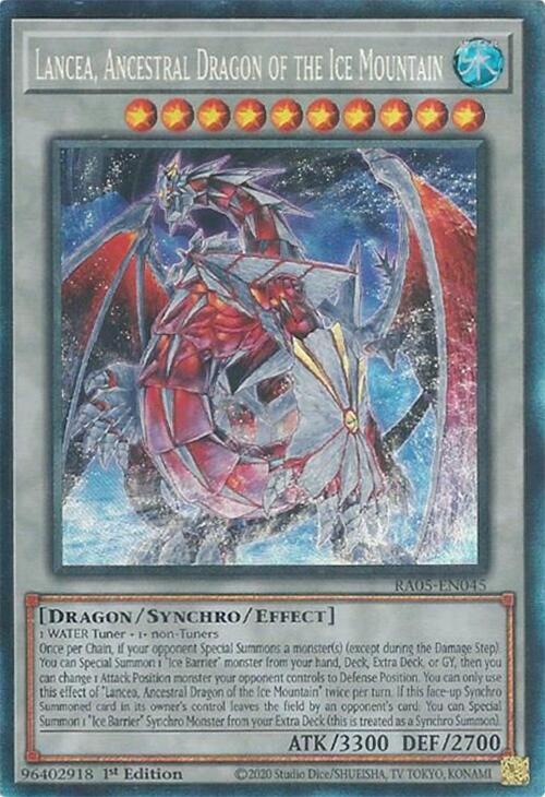 Lancea, Ancestral Dragon of the Ice Mountain (Collector's Rare) - RA05-EN045 - Collector's Rare - 1st Edition