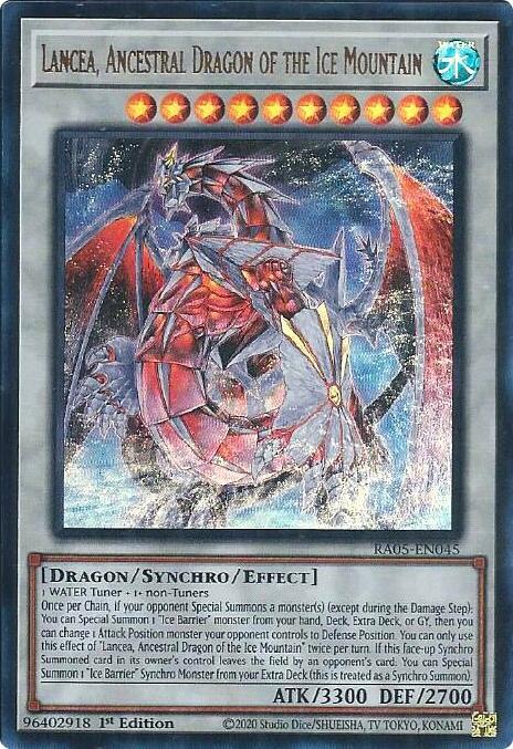 Lancea, Ancestral Dragon of the Ice Mountain (Ultra Rare) - RA05-EN045 - Ultra Rare - 1st Edition