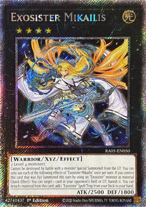 Exosister Mikailis (Platinum Secret Rare) - RA05-EN050 - Platinum Secret Rare - 1st Edition