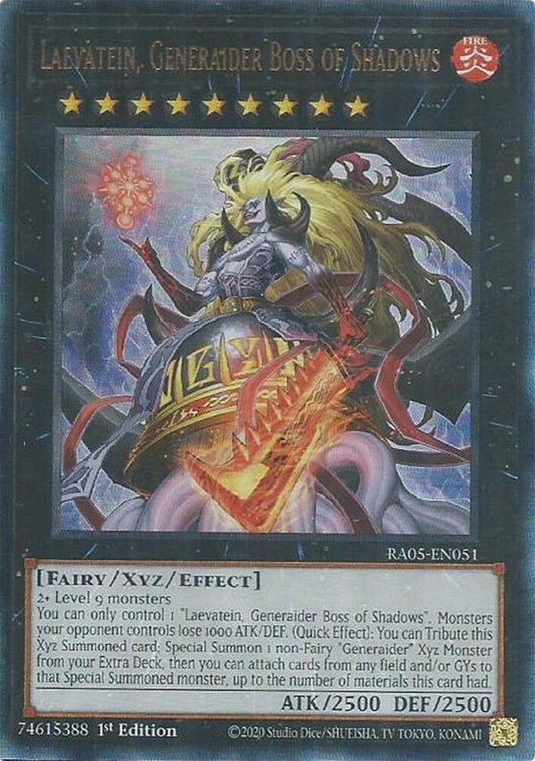 Laevatein, Generaider Boss of Shadows (PUR) - RA05-EN051 - Prismatic Ultimate Rare - 1st Edition