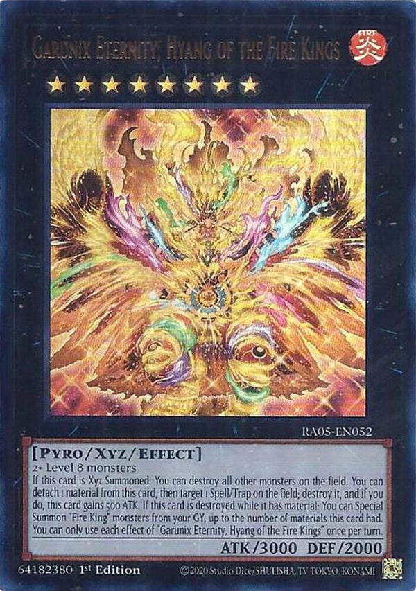 Garunix Eternity, Hyang of the Fire Kings (Ultra Rare) - RA05-EN052 - Ultra Rare - 1st Edition