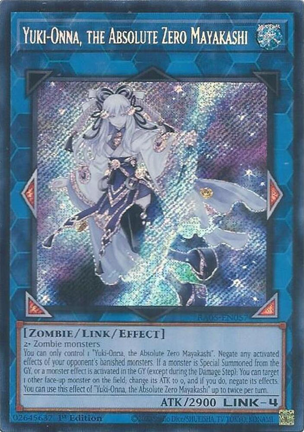 Yuki-Onna, the Absolute Zero Mayakashi (Secret Rare) - RA05-EN057 - Secret Rare - 1st Edition