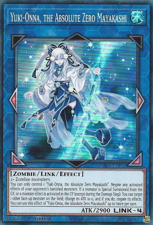 Yuki-Onna, the Absolute Zero Mayakashi - RA05-EN057 - Super Rare - 1st Edition