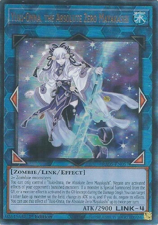 Yuki-Onna, the Absolute Zero Mayakashi (PUR) - RA05-EN057 - Prismatic Ultimate Rare - 1st Edition