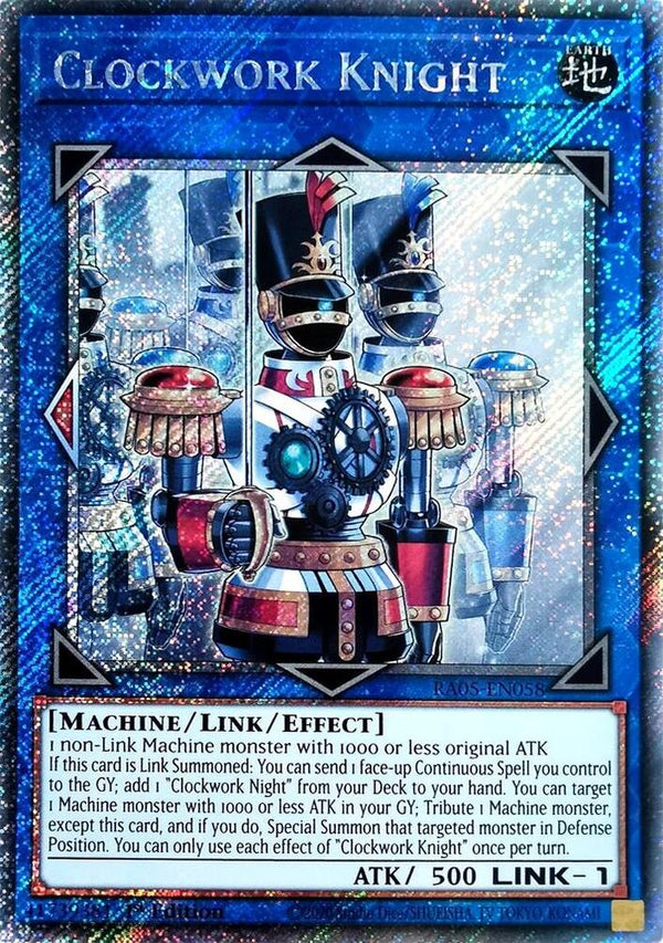 Clockwork Knight (Platinum Secret Rare) - RA05-EN058 - Platinum Secret Rare - 1st Edition