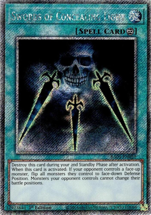 Swords of Concealing Light (Platinum Secret Rare) - RA05-EN059 - Platinum Secret Rare - 1st Edition