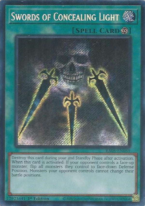 Swords of Concealing Light (Secret Rare) - RA05-EN059 - Secret Rare - 1st Edition