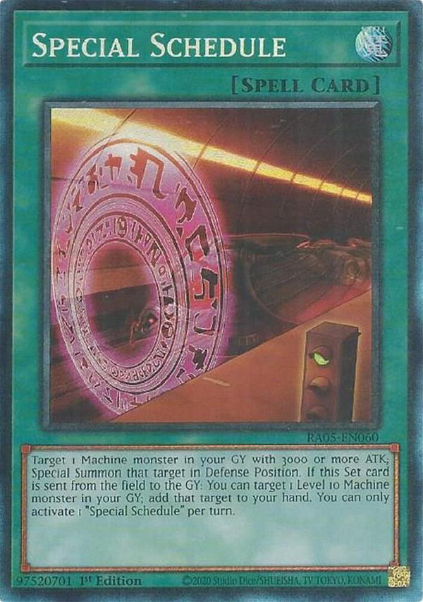 Special Schedule (PCR) - RA05-EN060 - Prismatic Collector's Rare - 1st Edition