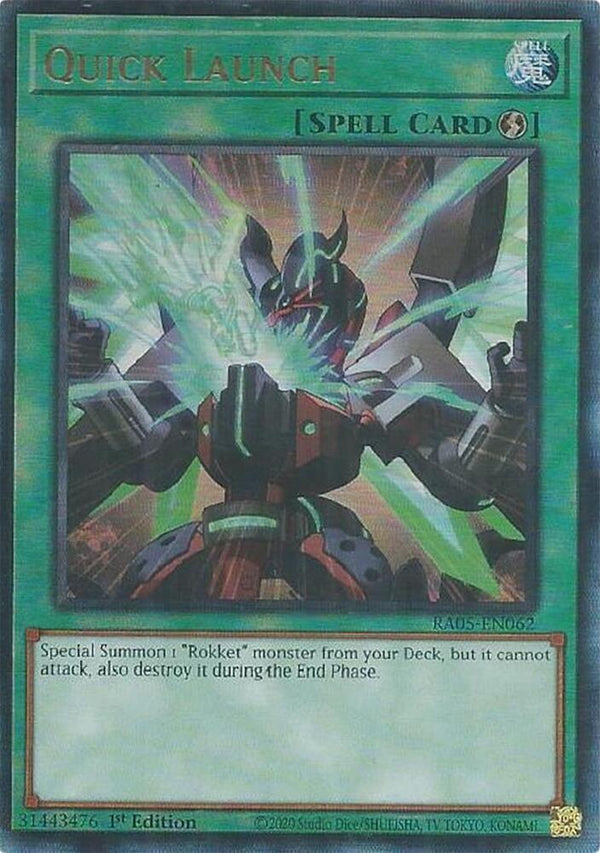 Quick Launch (PUR) - RA05-EN062 - Prismatic Ultimate Rare - 1st Edition
