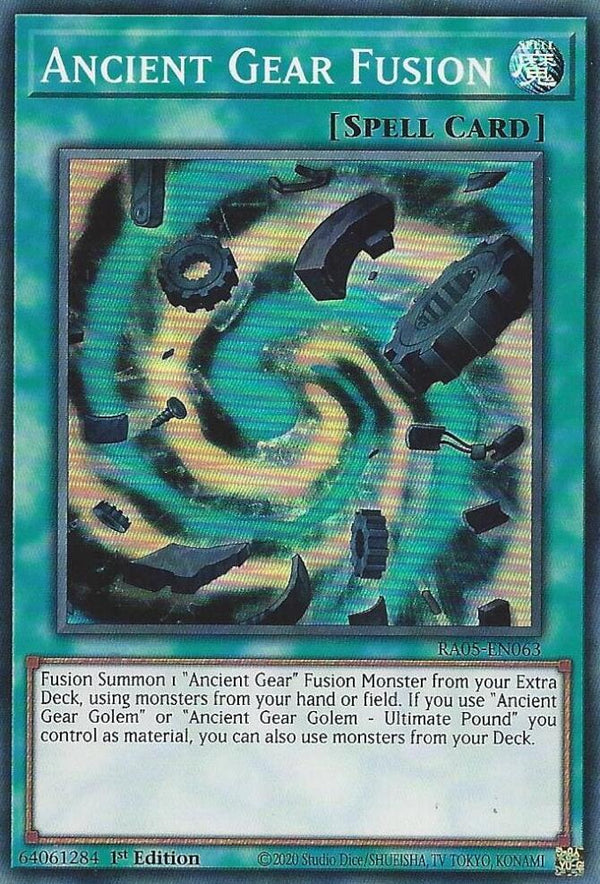 Ancient Gear Fusion - RA05-EN063 - Super Rare - 1st Edition