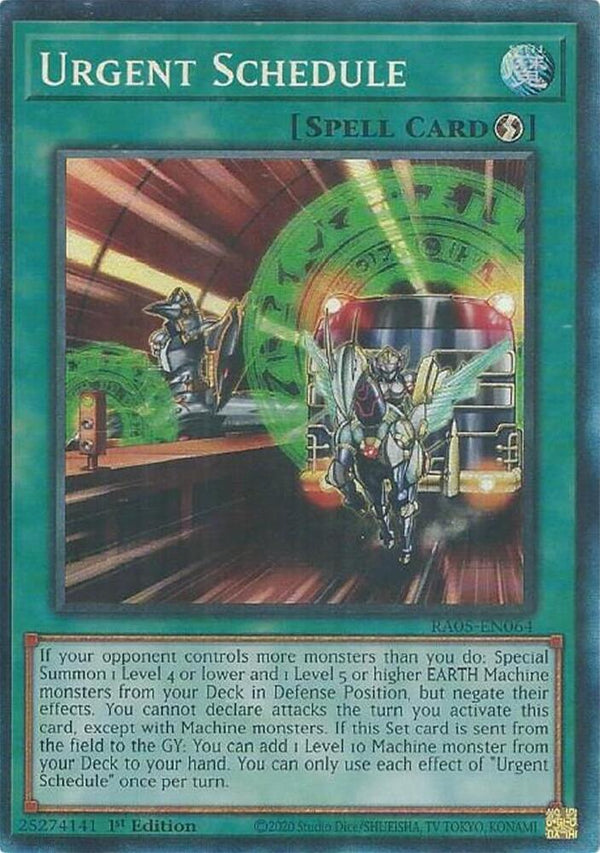 Urgent Schedule (Collector's Rare) - RA05-EN064 - Collector's Rare - 1st Edition