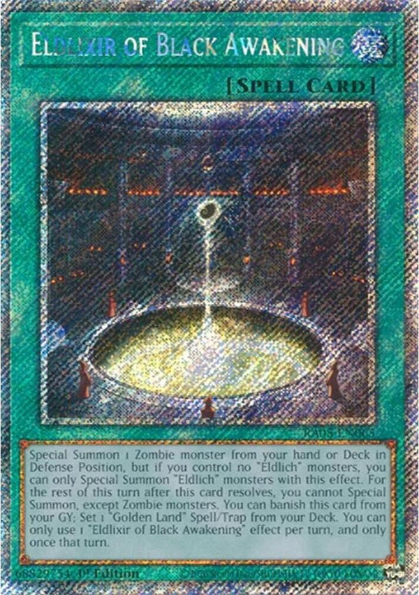 Eldlixir of Black Awakening (Platinum Secret Rare) - RA05-EN065 - Platinum Secret Rare - 1st Edition