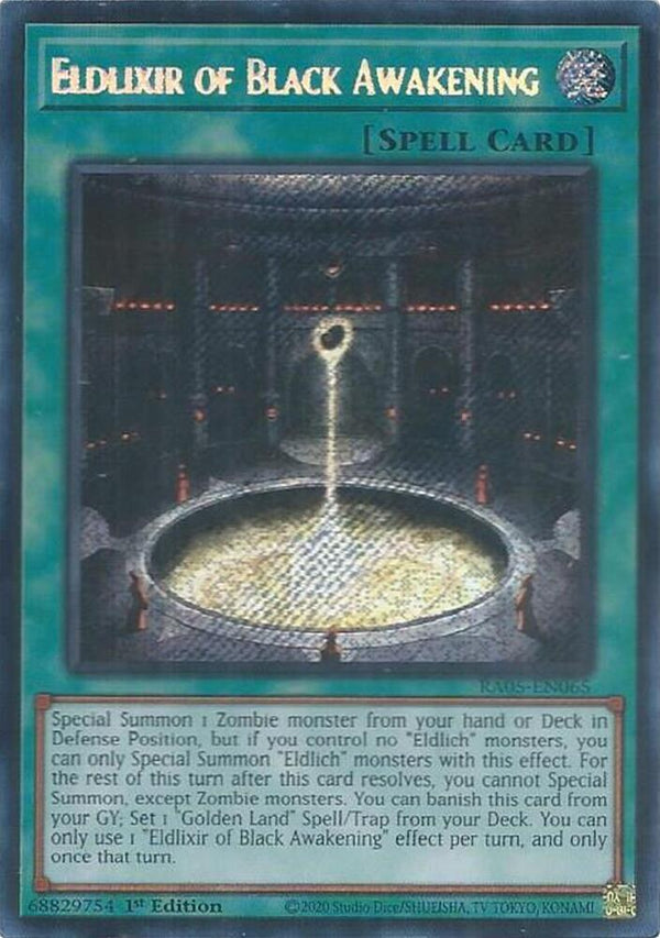 Eldlixir of Black Awakening (Secret Rare) - RA05-EN065 - Secret Rare - 1st Edition