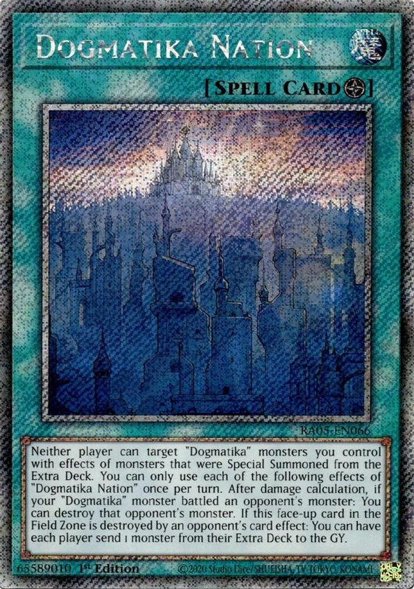 Dogmatika Nation (Platinum Secret Rare) - RA05-EN066 - Platinum Secret Rare - 1st Edition