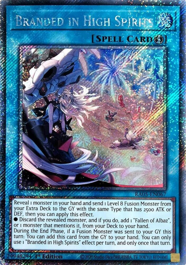 Branded in High Spirits (Platinum Secret Rare) - RA05-EN067 - Platinum Secret Rare - 1st Edition