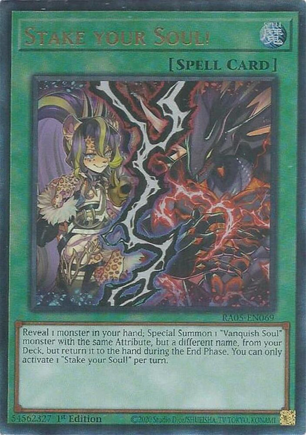Stake your Soul! (PUR) - RA05-EN069 - Prismatic Ultimate Rare - 1st Edition