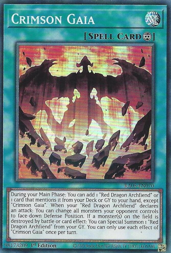 Crimson Gaia - RA05-EN070 - Super Rare - 1st Edition