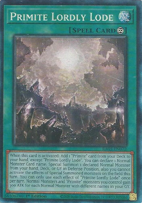 Primite Lordly Lode (Collector's Rare) - RA05-EN072 - Collector's Rare - 1st Edition