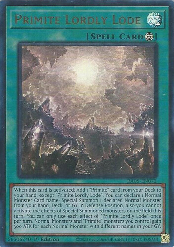 Primite Lordly Lode (Ultra Rare) - RA05-EN072 - Ultra Rare - 1st Edition