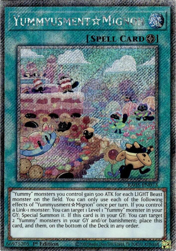 Yummyusment☆Mignon (Platinum Secret Rare) - RA05-EN073 - Platinum Secret Rare - 1st Edition