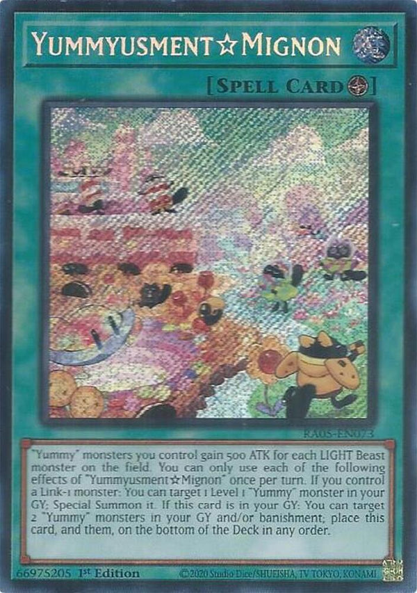 Yummyusment☆Mignon (Secret Rare) - RA05-EN073 - Secret Rare - 1st Edition