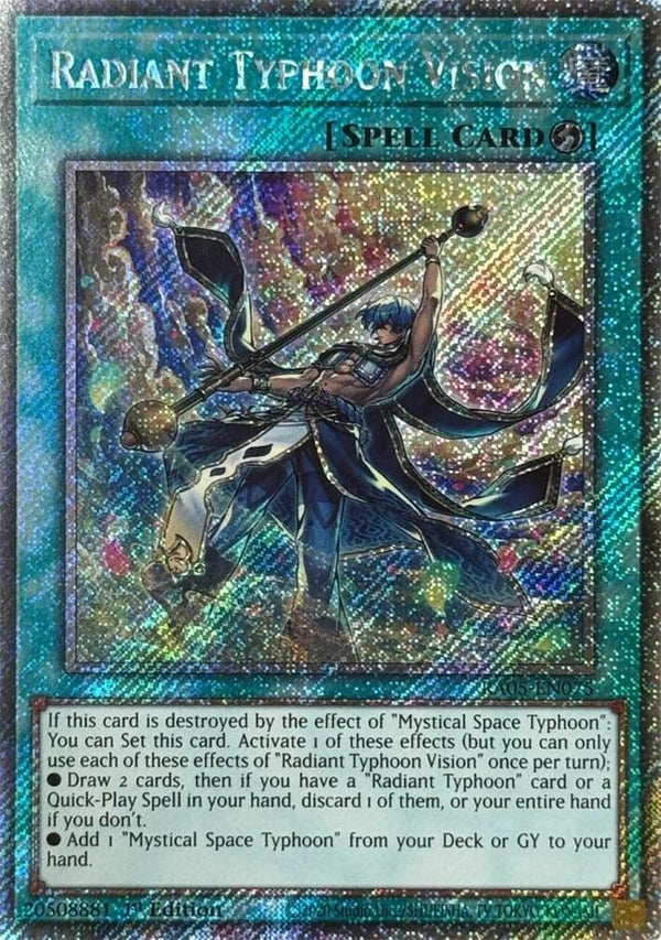 Radiant Typhoon Vision (Platinum Secret Rare) - RA05-EN075 - Platinum Secret Rare - 1st Edition