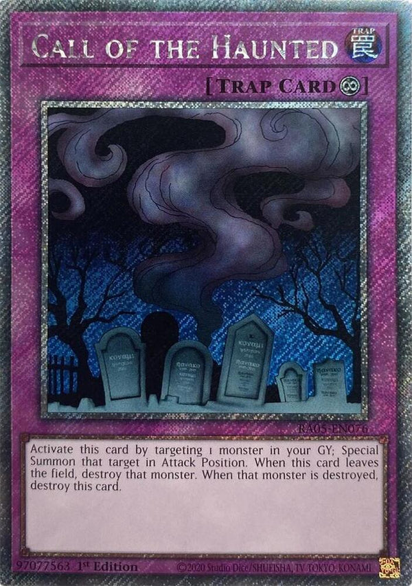 Call of the Haunted (Platinum Secret Rare) - RA05-EN076 - Platinum Secret Rare - 1st Edition