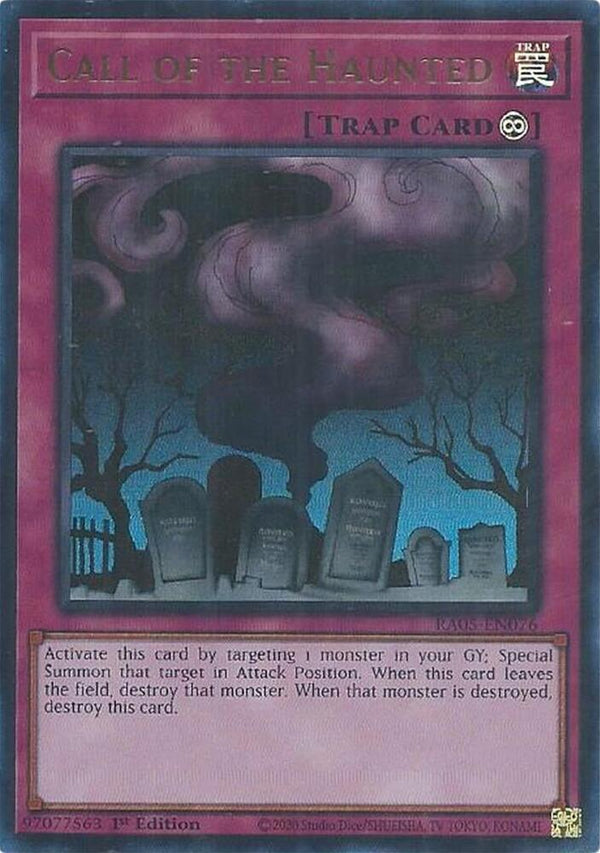 Call of the Haunted (Ultra Rare) - RA05-EN076 - Ultra Rare - 1st Edition