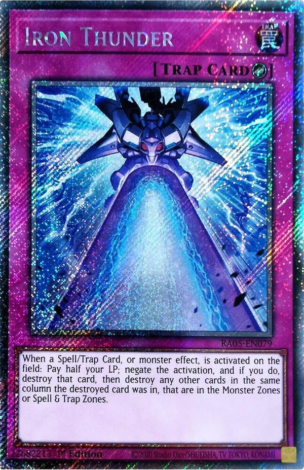 Iron Thunder (Platinum Secret Rare) - RA05-EN079 - Platinum Secret Rare - 1st Edition