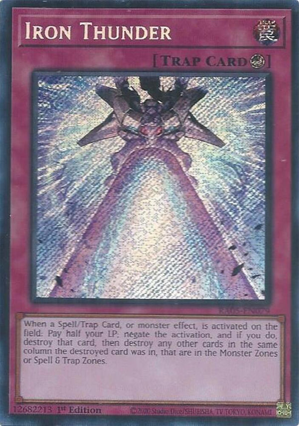 Iron Thunder (Secret Rare) - RA05-EN079 - Secret Rare - 1st Edition