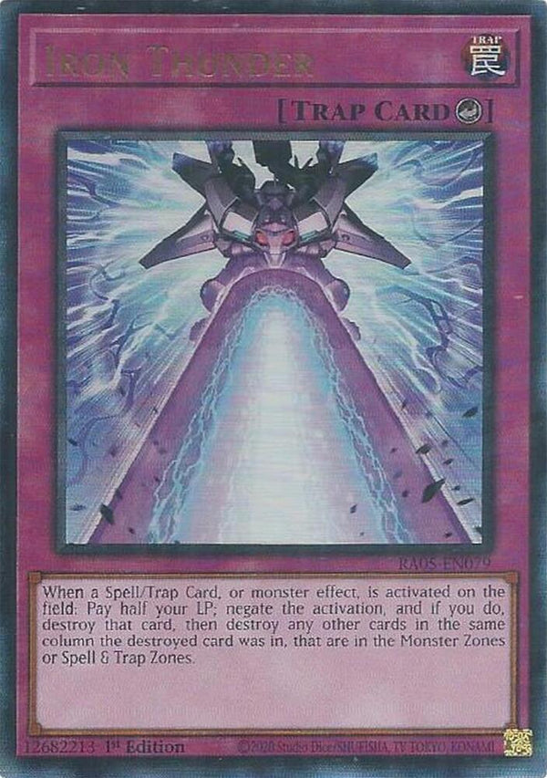 Iron Thunder (PUR) - RA05-EN079 - Prismatic Ultimate Rare - 1st Edition