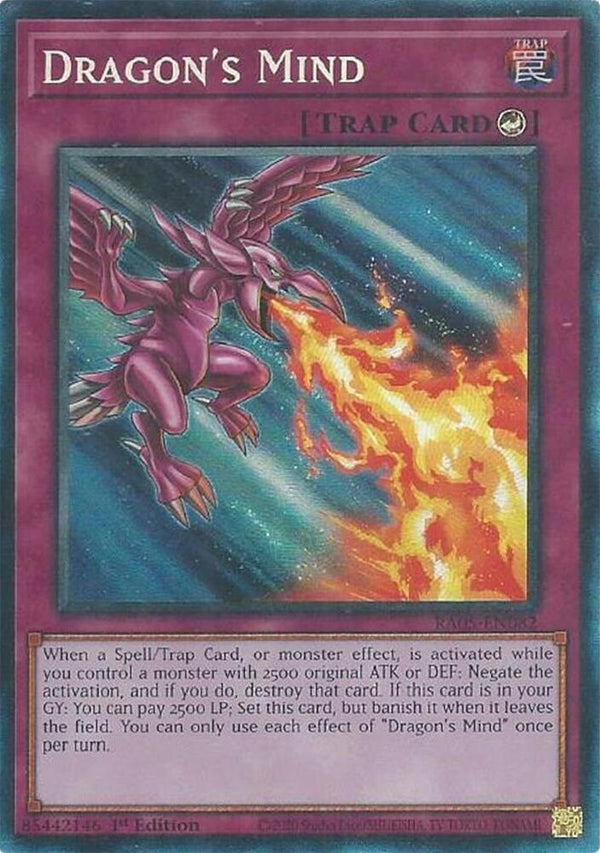 Dragon's Mind (Collector's Rare) - RA05-EN082 - Collector's Rare - 1st Edition