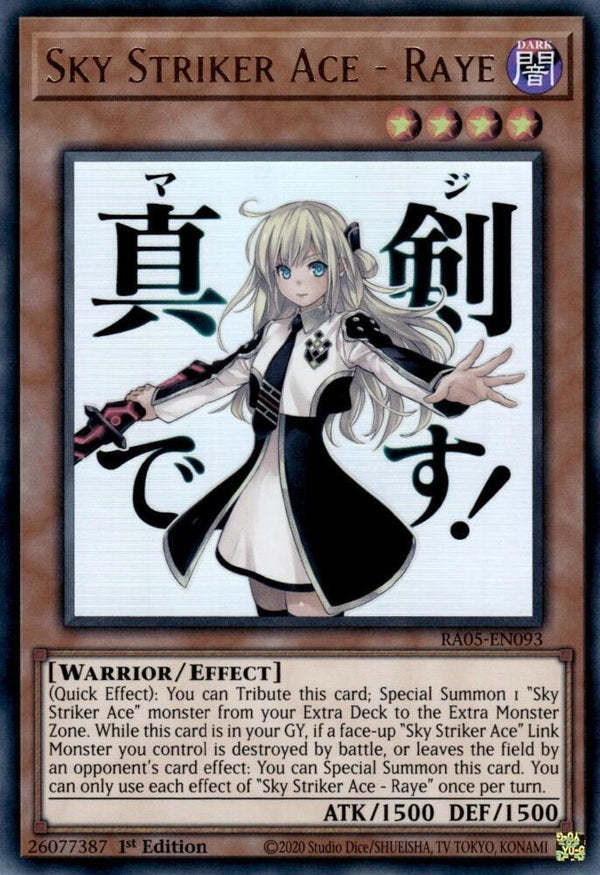 Sky Striker Ace - Raye - RA05-EN093 - Ultra Rare - 1st Edition