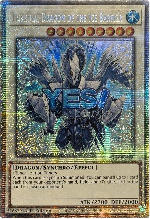 Trishula, Dragon of the Ice Barrier - RA05-EN101 - Starlight Rare - 1st Edition