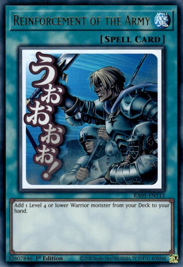 Reinforcement of the Army - RA05-EN113 - Ultra Rare - 1st Edition