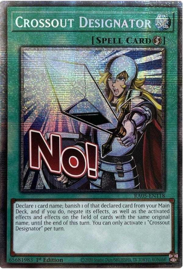Crossout Designator - RA05-EN118 - Starlight Rare - 1st Edition