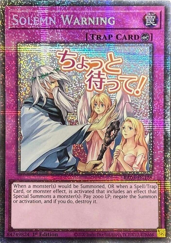 Solemn Warning - RA05-EN126 - Starlight Rare - 1st Edition