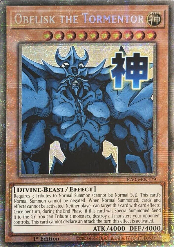 Obelisk the Tormentor - RA05-EN129 - Starlight Rare - 1st Edition