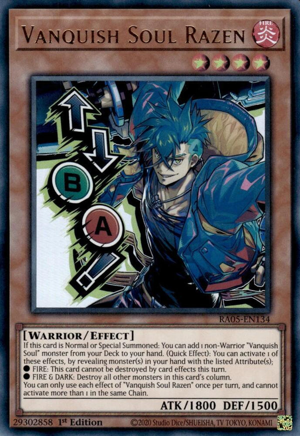 Vanquish Soul Razen (Stamp) - RA05-EN134 - Ultra Rare - 1st Edition