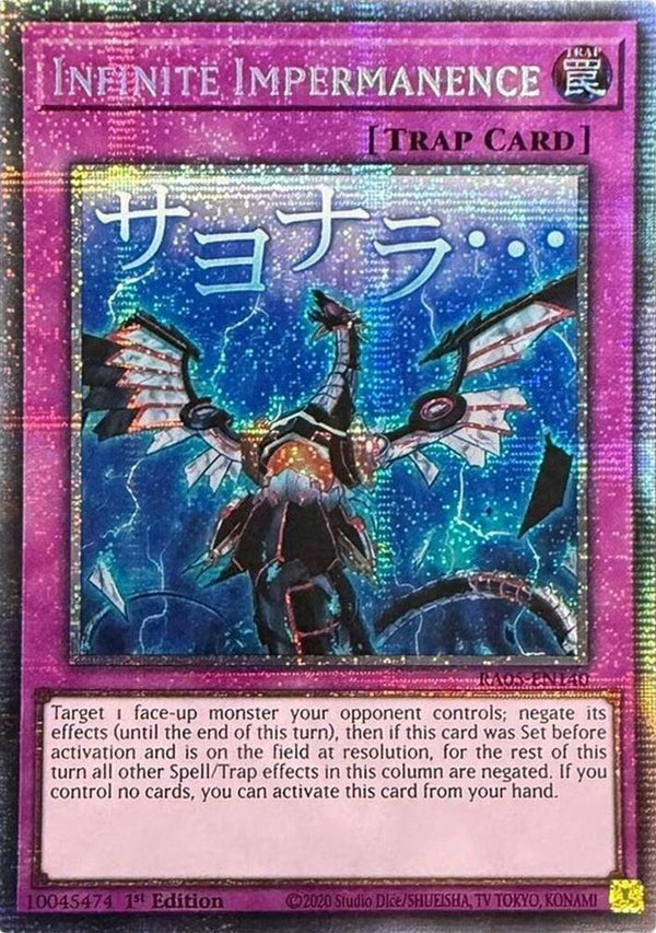 Infinite Impermanence - RA05-EN140 - Starlight Rare - 1st Edition