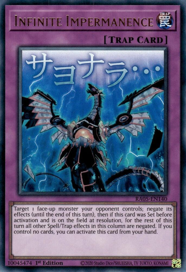 Infinite Impermanence - RA05-EN140 - Ultra Rare - 1st Edition