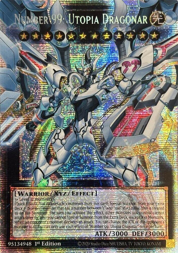 Number 99: Utopia Dragonar (Overframe) - RA05-EN144 - Starlight Rare - 1st Edition