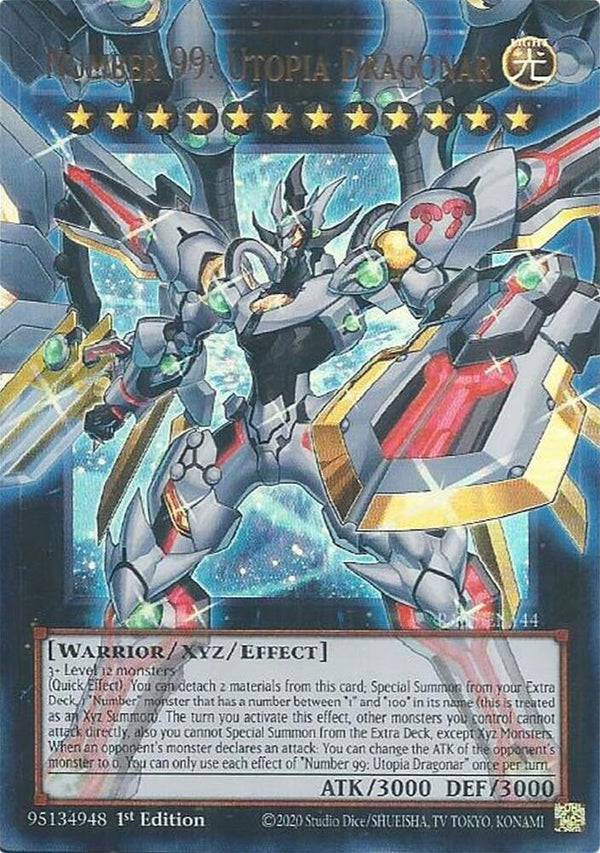 Number 99: Utopia Dragonar - RA05-EN144 - Ultra Rare - 1st Edition
