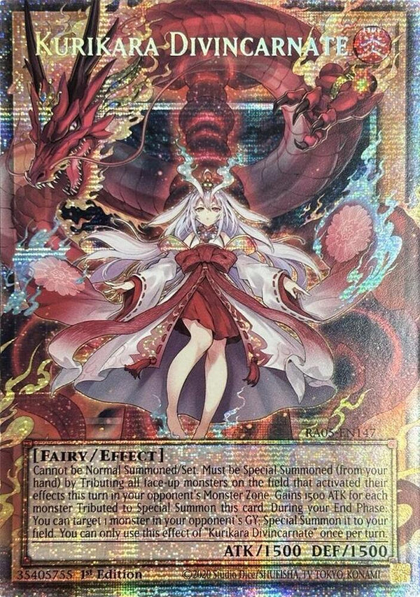 Kurikara Divincarnate (Overframe) - RA05-EN147 - Starlight Rare - 1st Edition