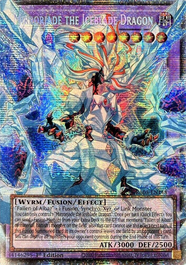 Mirrorjade the Iceblade Dragon (Overframe) - RA05-EN148 - Starlight Rare - 1st Edition