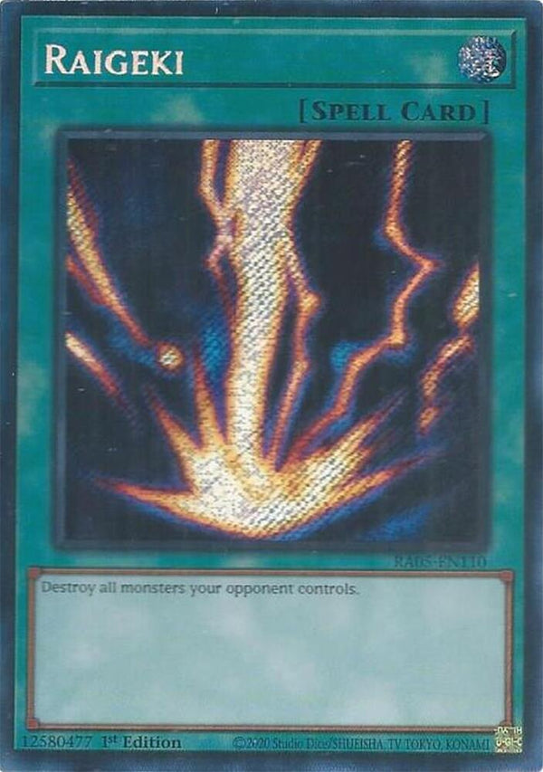 Raigeki (Secret Rare) - RA05-EN110 - Secret Rare - 1st Edition